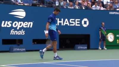 For those of you who wanted it, Djokovic smashing a racquet in frustration during the final earlier today.