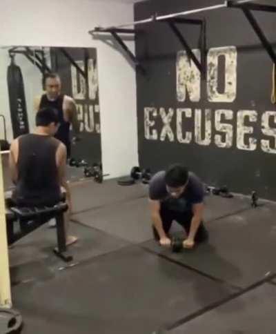 These dudes at the gym