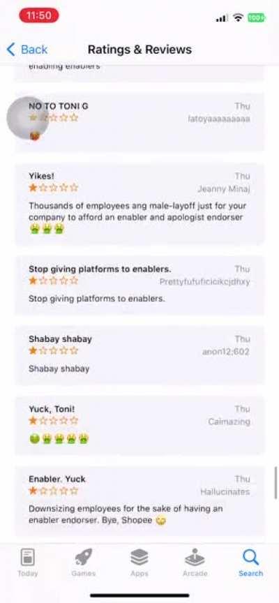 Shopee reviews on App store. y’all roasting it to filth. Yas hunty! Werq! I work for software tech company, reviews in App store are big deal😂 i can imagine the panic in engineering +marketing + PR team in Shopee😉DZURV