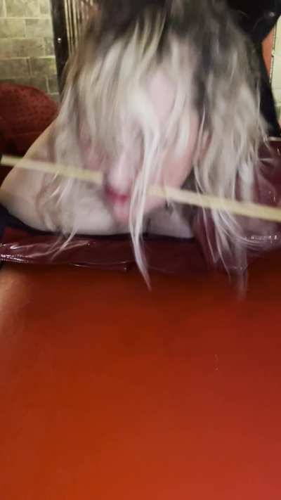 Pulling her hairs while I bang her ass