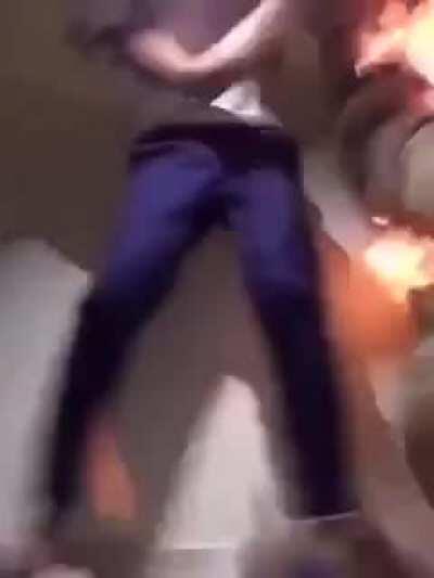 Playing with flammable liquids