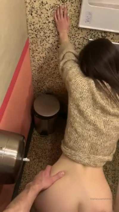 Pulled Over To Fuck in a Roadhouse Toilet