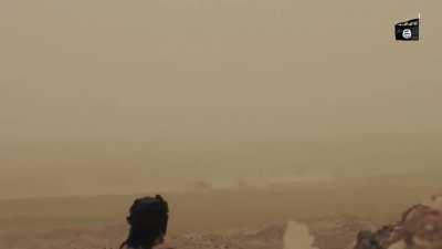 ISIS militants taking casualties against Iraqi troops, Iraq, Nineveh Governorate, 2016