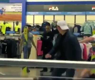 His hands and arms at the end