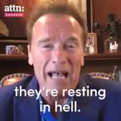 Arnold Schwarzenegger knows exactly what we’re about.