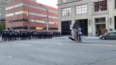 Yeah, Protesters are starting the violence.