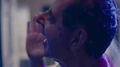 Rowan Atkinson dancing in the shower with 