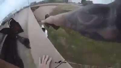 He got on the ground