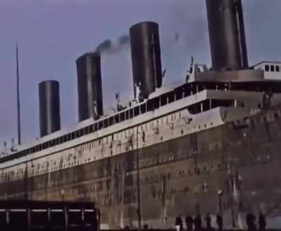 AI recreation of the Titanic before it sank (1912) — not real footage