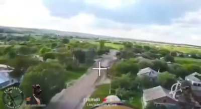 Russian drone strikes a Ukrainian pickup truck carrying several Ukrainian soldiers