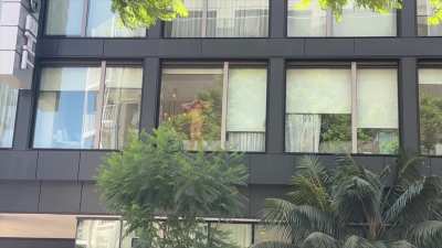 I dare you to [f]lash in front of a window on a city street. (monthly challenge.)