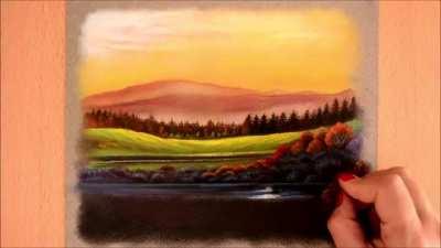 Sunset Drawing with Soft Pastels. Hope you like it :)