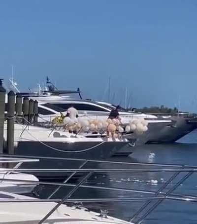 Cleaning balloons after the party