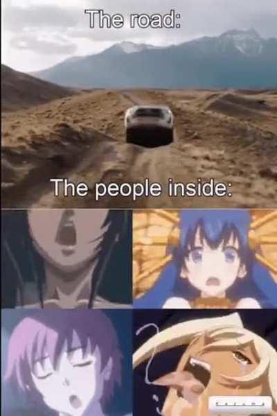 Дорога. Пассажиры внутри.