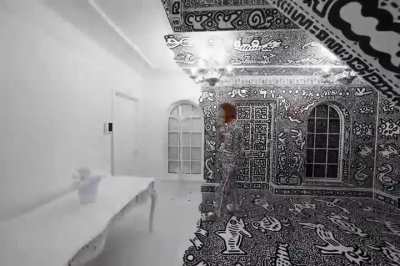 Man spends 3+ years doodling every spot in his house