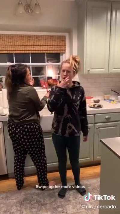 I have no idea what she is doing.