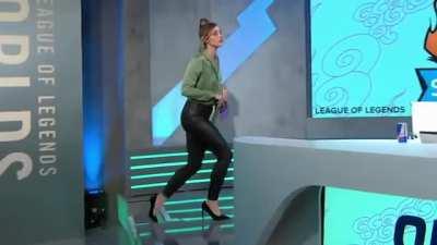 Walking to her throne