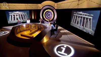 Stephen Fry screws up a sentence in a room full of comedians, several times. Let's just say, things don't go favourably for him