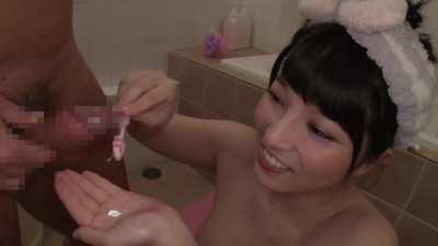 brushing teeth with cum