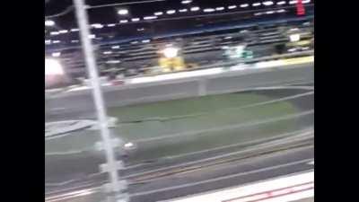 Race car goes flying