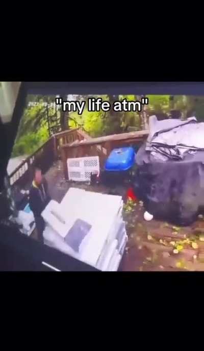 Carried it all the way upstairs just for there to not be an upstairs anymore