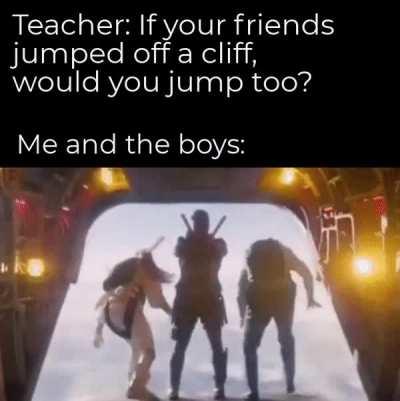 Peer pressure? What about it?