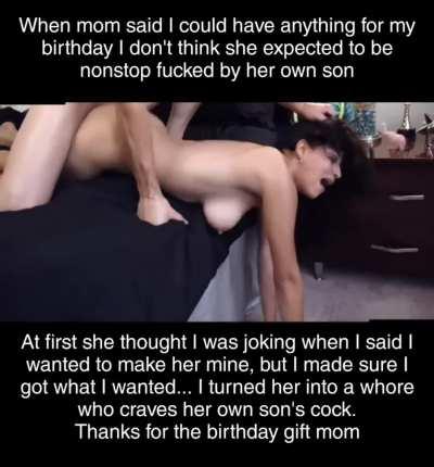 Getting to fuck her senseless is the best gift a son could ask for