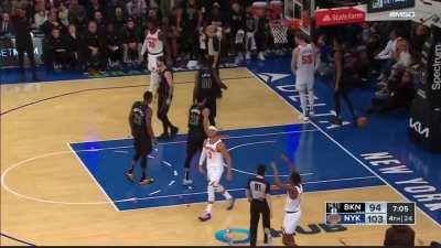 [Highlight] Josh Hart weaves through the Nets defense for the tough and 1; 