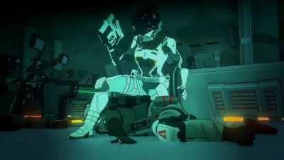 This shot from SFTO: VOIDWALKER would be great to have as a Wraith's finisher.