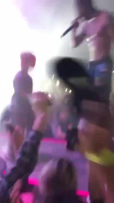 Throwback when Travis Scott brought this 9 years old kid on stage to do Goosebumps. Happy birthday Birds In The Trap Sing McKnight!