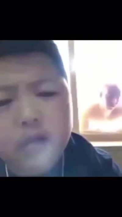 The face of a man about to get spanked