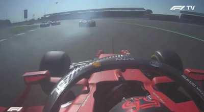Russell vs Sainz incident Sainz onboard video