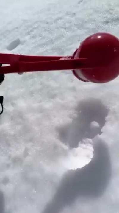 A perfect snowball, a perfect fall