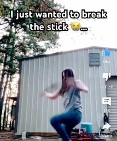 WCGW Breaking a Stick with Your Knees?