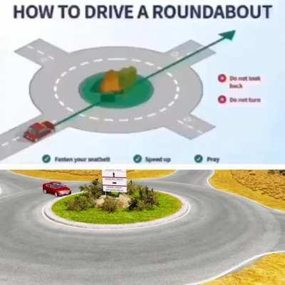 How to drive a rounabout:O:O:O