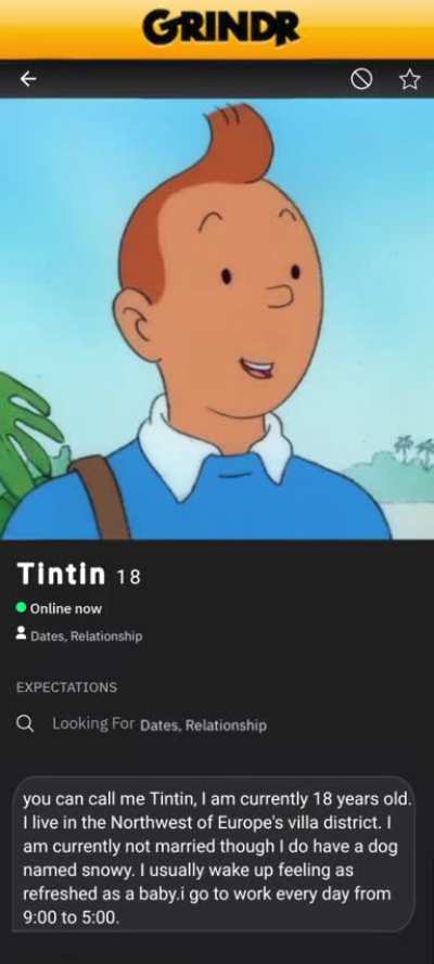 You can call me Tintin-