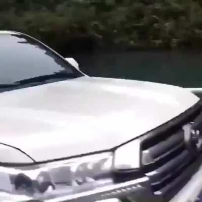 A floating bridge that can support cars is civil engineering excellence