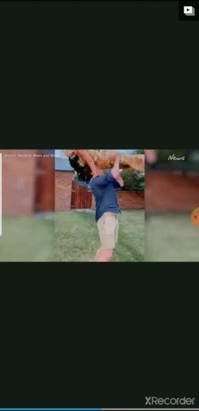 You'd expect she'd be a quadriplegic after this stunt but apparently no major injuries.