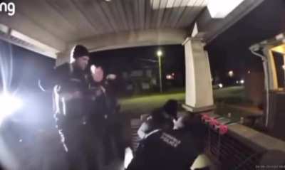 Cops in Mansfield OH arrest homeowner for standing on his porch