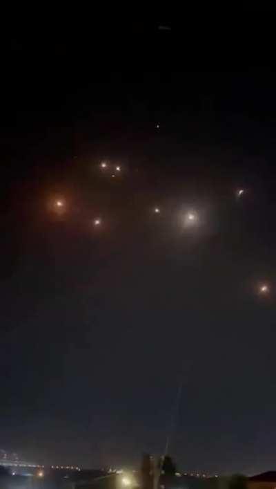 Iron Dome intercepts over Israel (06/08/2022)