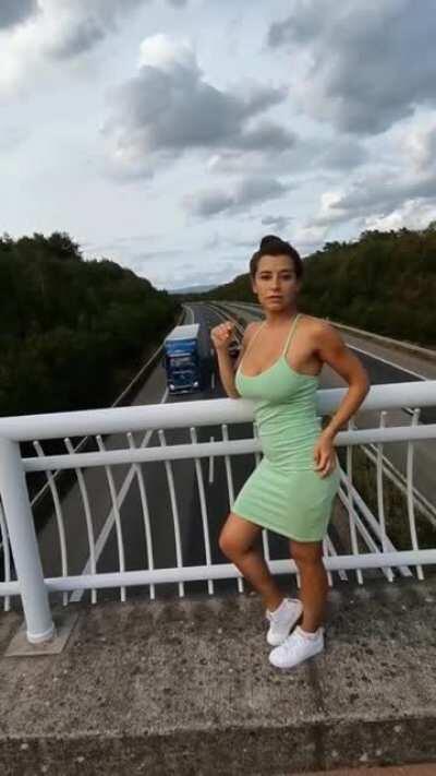 Green dress - hair up!