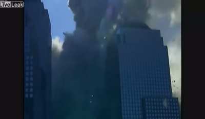 North tower collapse from a different angle