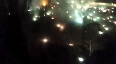 Ru pov: Footage of Incendiary munitions in Kherson Oblast, glowing in the darkness of Night