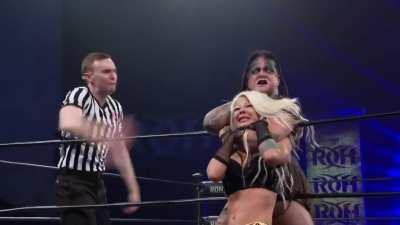 Max the Impaler chokes out Angelina Love
