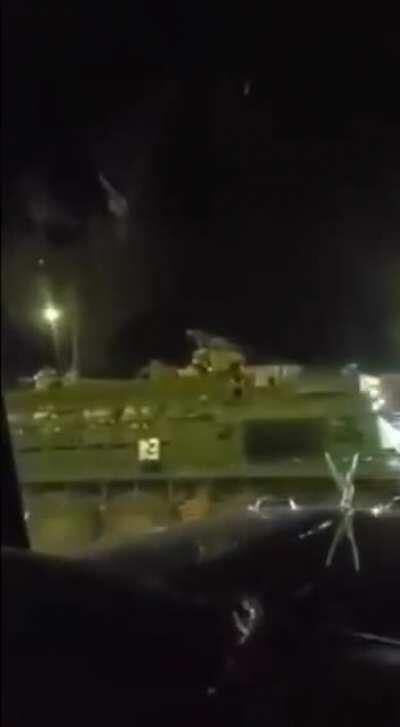 Telegram posted video claims armed troops moving in usa, no idea if video old or fake