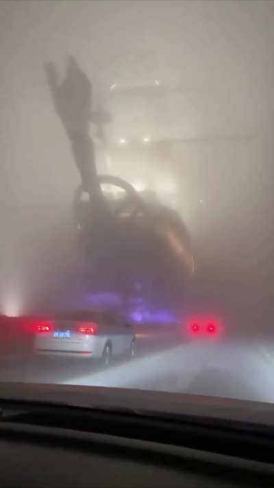 a ship in the middle of a road