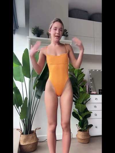 Olivia’s the one in a one piece.