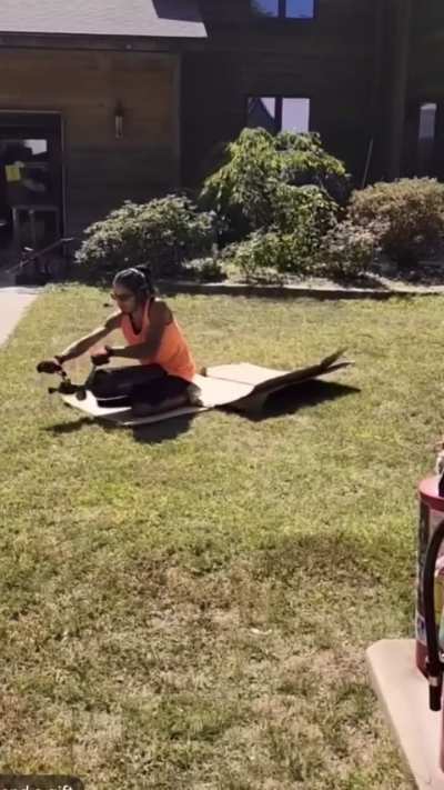 HMB while I demonstrate Newton's third law, for every action, there is an equal and opposite reaction