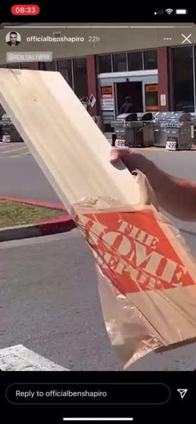 In his free time, Shen Bapiro apparently likes to buy bagged wood in order to own the libs 😎