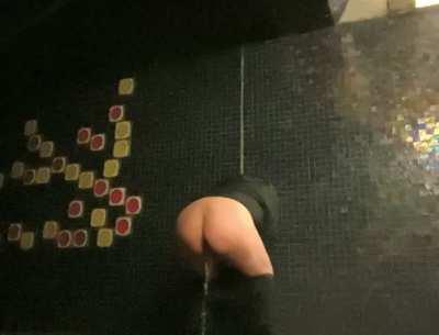Felt naughty enough pissing in public but would’ve been even more fun pissing in someone’s lap x